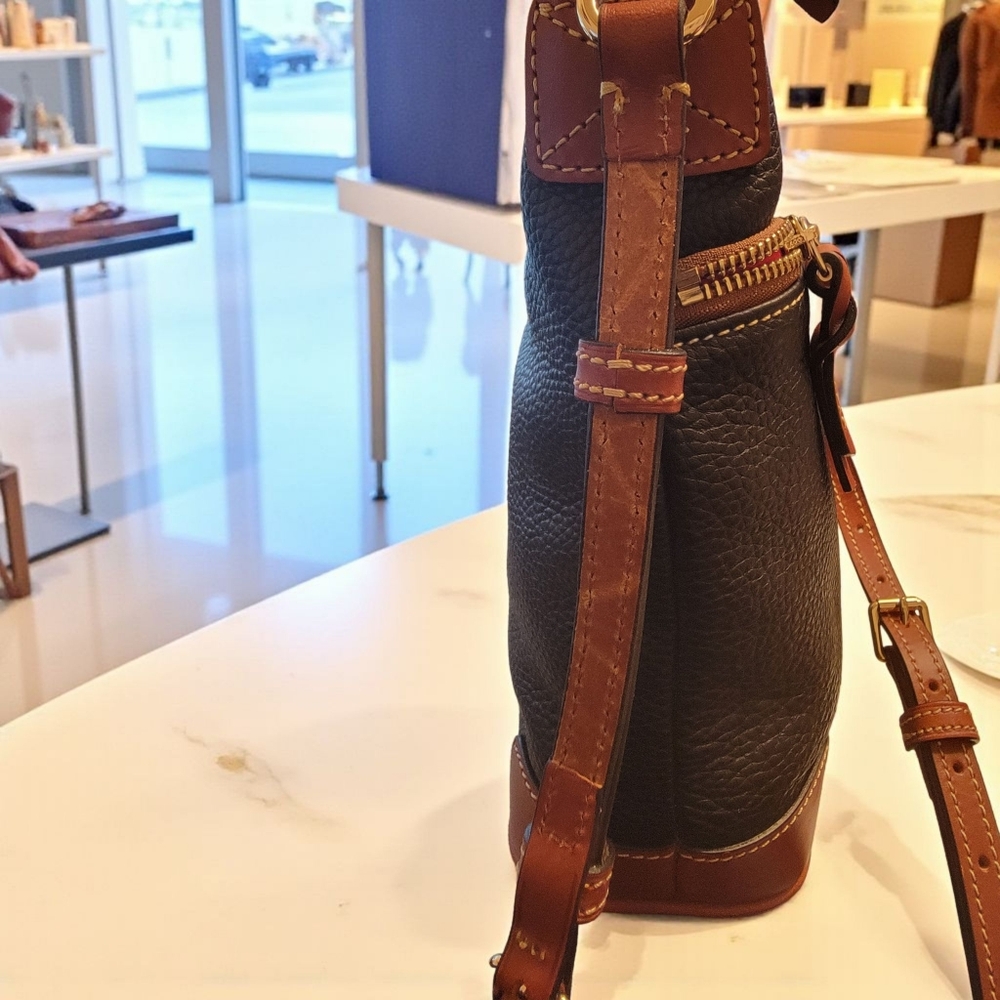 Dooney & Bourke Black and Brown Crossbody Bag/Dust Bag Included - Picture 11 of 11
